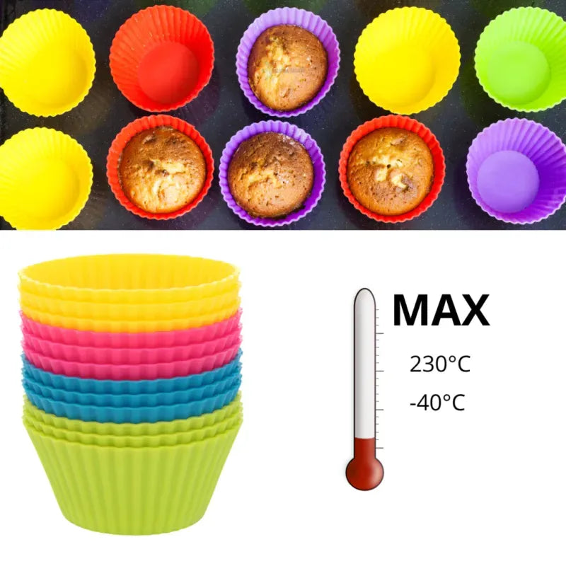 Moldes de silicona para cupcakes X12