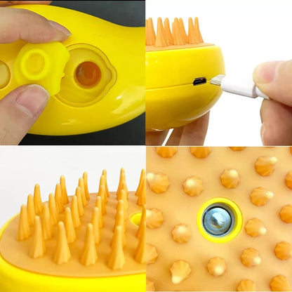 🐶 Cepillo Vaporizador 3 en 1 para Mascotas – ¡Cuidado Total sin Complicaciones!