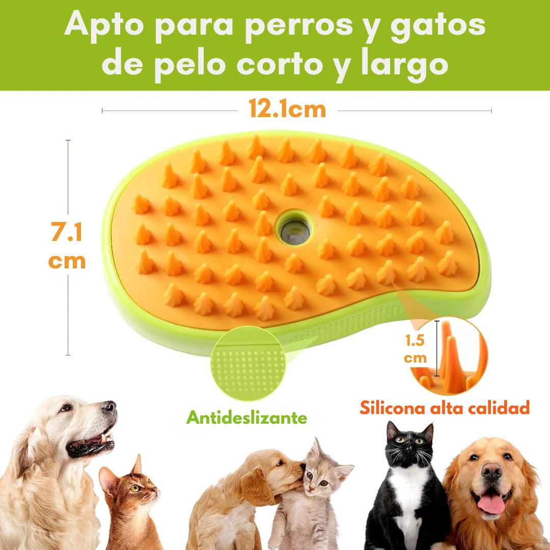 🐶 Cepillo Vaporizador 3 en 1 para Mascotas – ¡Cuidado Total sin Complicaciones!