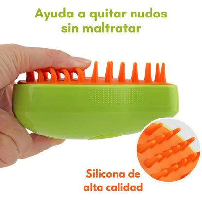 🐶 Cepillo Vaporizador 3 en 1 para Mascotas – ¡Cuidado Total sin Complicaciones!