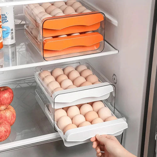 🥚 ORGANIZADOR DE HUEVOS X32 – ¡ORDENA TU NEVERA Y PROTEGE TUS ALIMENTOS!