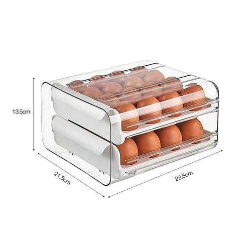 🥚 ORGANIZADOR DE HUEVOS X32 – ¡ORDENA TU NEVERA Y PROTEGE TUS ALIMENTOS!