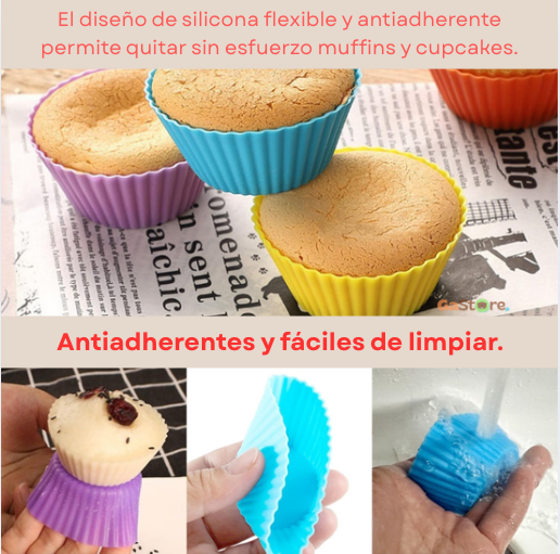 Moldes de silicona para cupcakes X12
