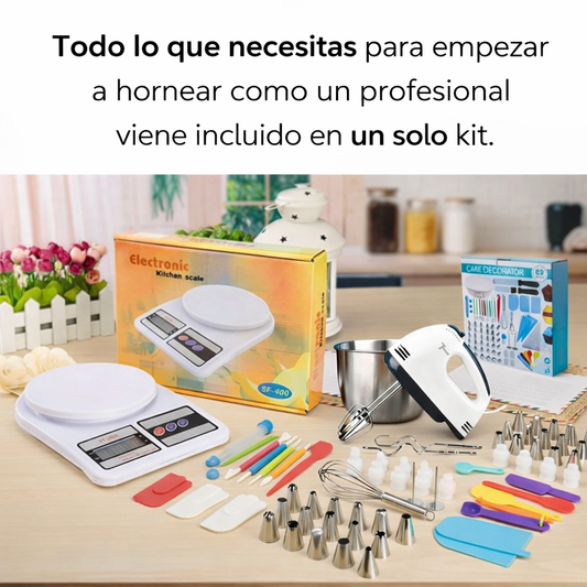 Set de Reposteria 66pcs +Balanza +Batidora+ Moldes