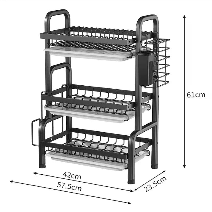Escurridor de Cocina en Acero Inoxidable 3 niveles Elegante y Compacto