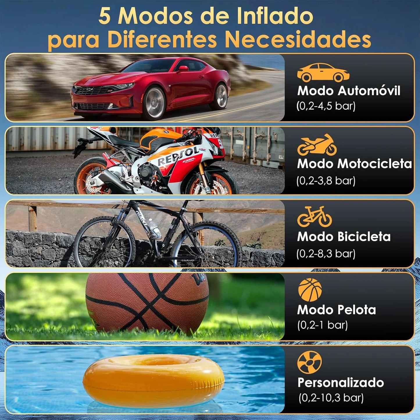 Compresor De Aire Portatil Y Recargable