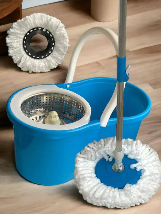 Trapero Giratorio 360º con Balde y Mopa Reemplazable - ¡Limpieza sin esfuerzo!