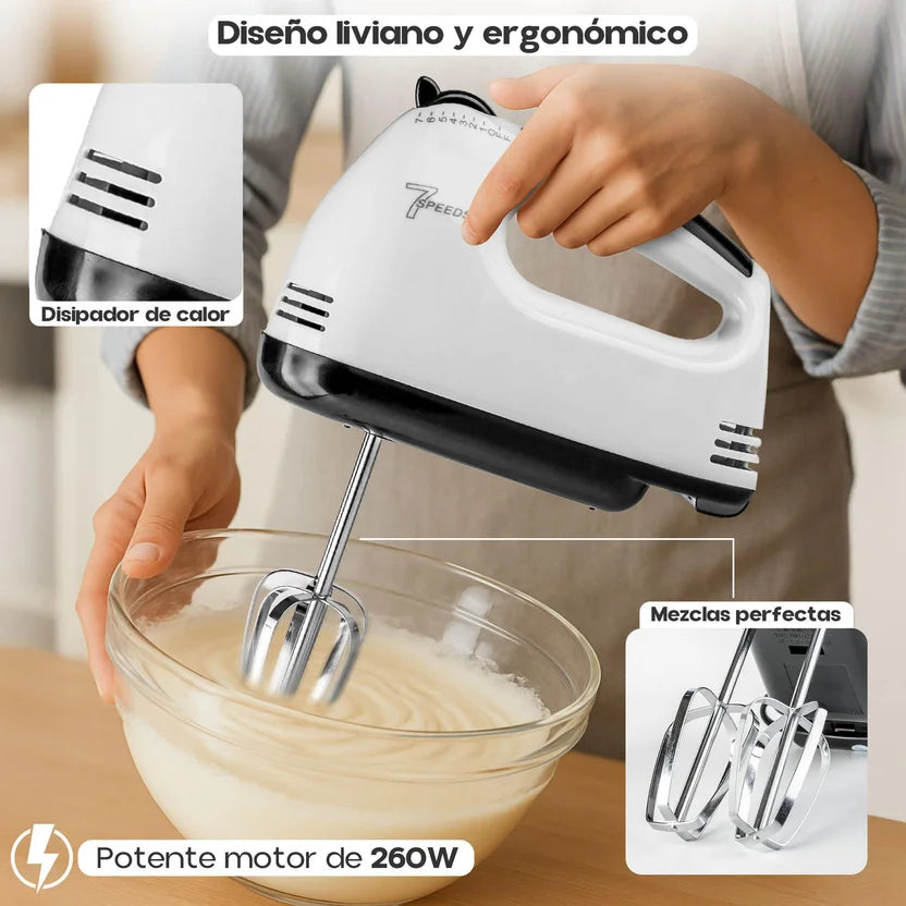 Batidora Eléctrica de Mano de 7 velocidades